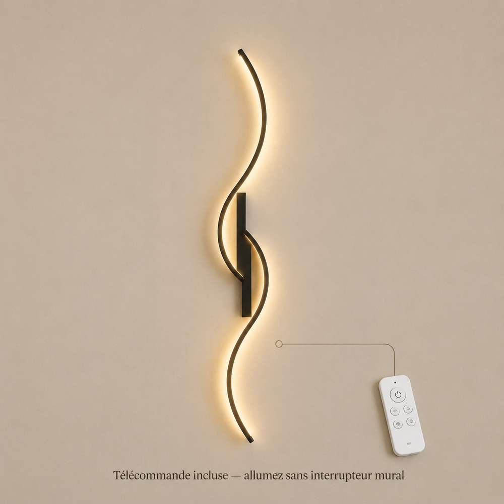 Télécommande incluse : allumez sans interrupteur mural #80-cm #noir