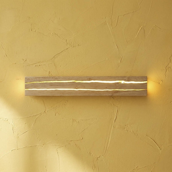 Wooden LED wall light for living room, Nordic style