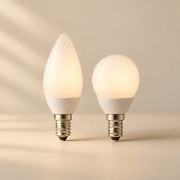 Warm white E14 LED bulb, pack of 2, soft 2700 K light