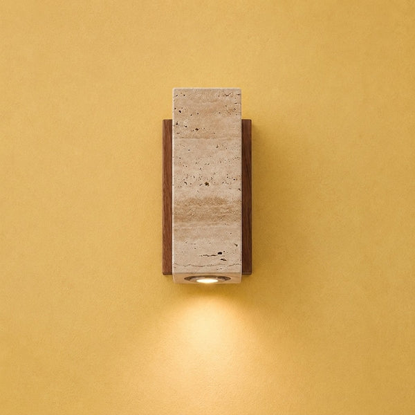 Japanese yellow travertine wall light, living room