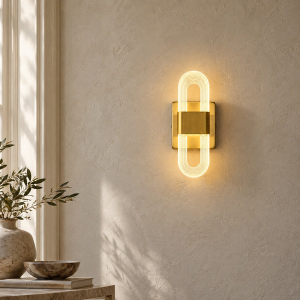 LED headboard wall light for bedroom, warm light