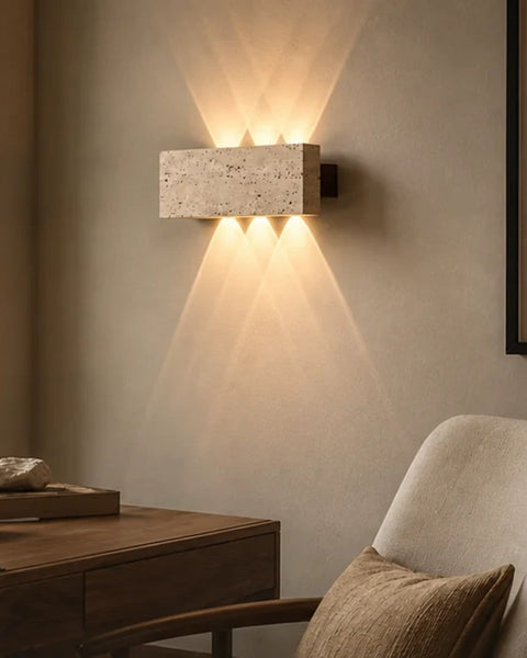 Stone & travertine wall lights