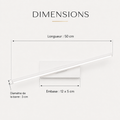 Dimensions 50 cm applique noire #noir #50-cm