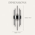 Dimensions 45 x 17 cm applique cristal grand modele #noir-grand-modele