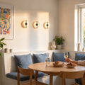 Applique murale chambre en marbre, pierre naturelle, blanc albâtre - alba noir coin repas lumineux noir