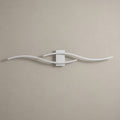 Applique murale salon LED, design moderne et simple - applique vague blanche eteinte vue de face #blanc