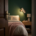 Applique murale salon en pierre naturelle, lumière d'ambiance - ba apres chambre foret #noyer #bois-clair