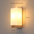 Applique murale salon en bois, moderne, douille E27 - bois carre 05 dimensions 25 x 10 cm #carre