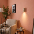 Applique murale japonaise en travertin jaune, salon - jap blanc salon mur corail #carre-socle-blanc