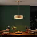Suspension salon travertin jaune, pierre naturelle Ø 20 cm - okra diner nuit mur vert