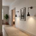 Applique murale chambre en travertin, douille E27 - onyx m couloir calme #pierre-noire